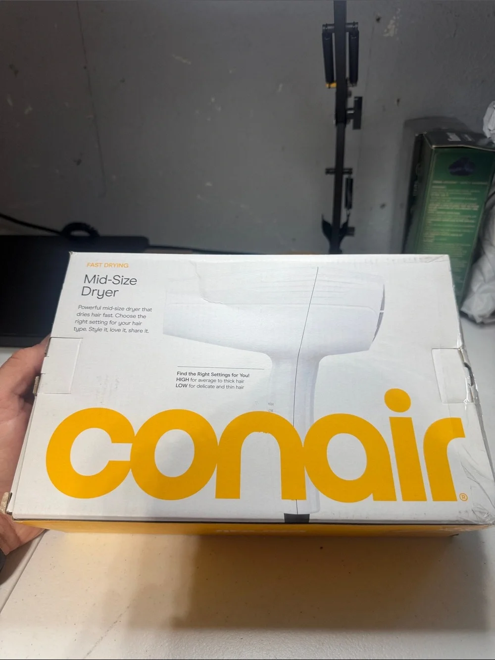 Mid-Size Hair Dryer - White